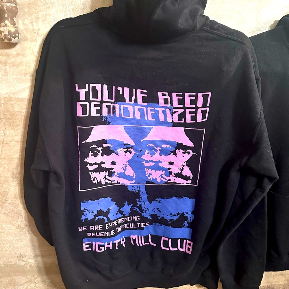 PewDiePie long sleeve black hoodie. Med.